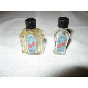 Lot of 2 Vintage Radio Girl Mini Glass Perfume Bottles  St Paul Minnesta 1940s